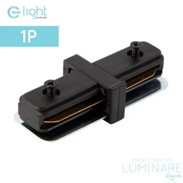 ravni konektor za monofaznu tračnicu-šinu-e-light-crni-luminare rasvjeta