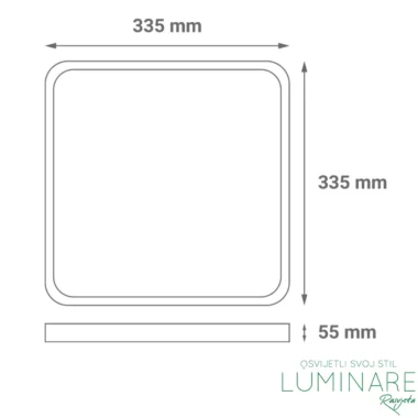 Alternative view of LED PLAFONJERA 24W KVADRATNA CRNA