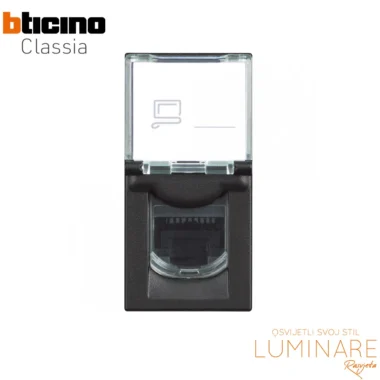 telefonska uticnica rj11 bticino classia-crna-1m-rg4258rj11-luminare rasvjeta