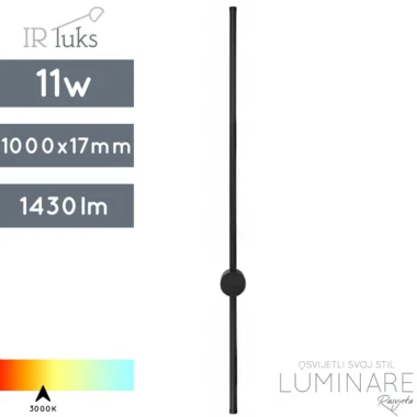 zidna led svjetiljka 11w al418-w-b-ir luks-luminare rasvjeta