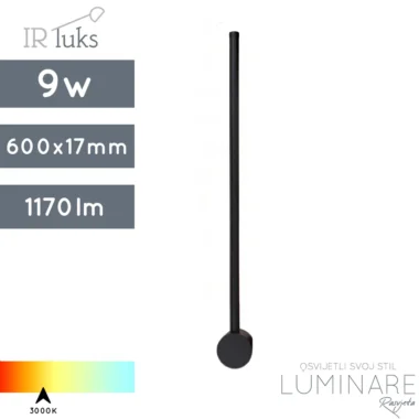 zidna led svjetiljka 9w al418-w-a-ir luks-luminare rasvjeta