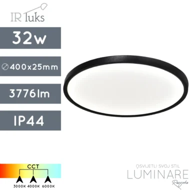 LED PLAFONJERA 32W SD-P017S CRNA IP44
