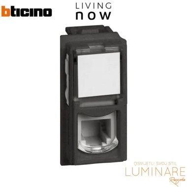 telefonska uticnica rj11-crna-bticino living now-kg4258rj11