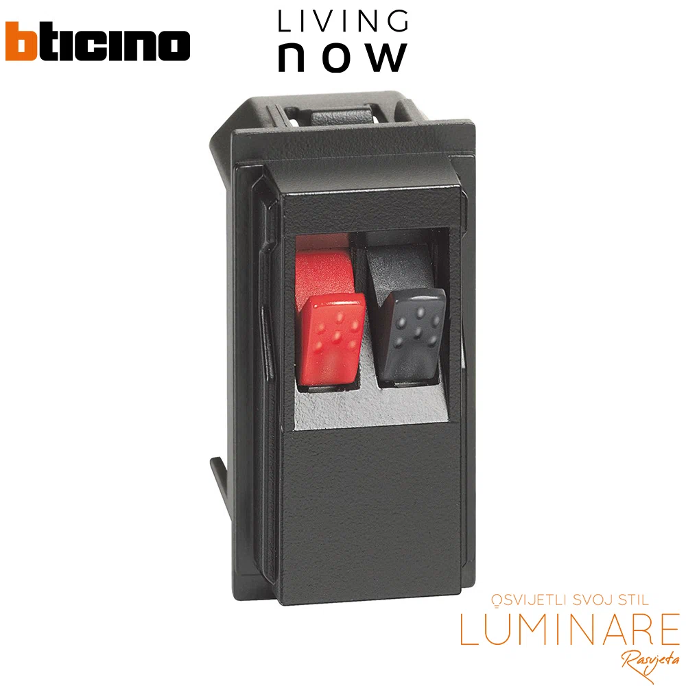 uticnica za zvucnike-1m-crna-bticino living now-kg4294