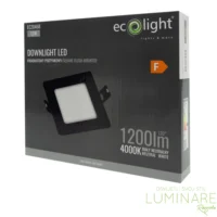 LED PANEL 12W KVADRATNI UGRADBENI CRNI 4000K - Slika 3
