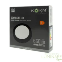 LED PANEL 6W OKRUGLI NADGRADNI CRNI 4000K - Slika 3