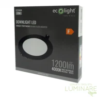 LED PANEL 12W OKRUGLI UGRADBENI CRNI 4000K - Slika 3