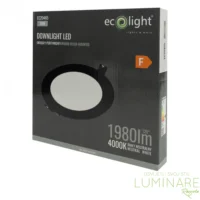 LED PANEL 18W OKRUGLI UGRADBENI CRNI 4000K - Slika 3