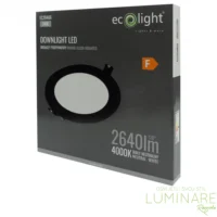 LED PANEL 24W OKRUGLI UGRADBENI CRNI 4000K - Slika 3