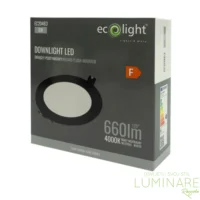 LED PANEL 6W OKRUGLI UGRADBENI CRNI 4000K - Slika 3