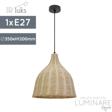 visilica L8A02695M-1P natur e27 D350xV1200 ir-luks