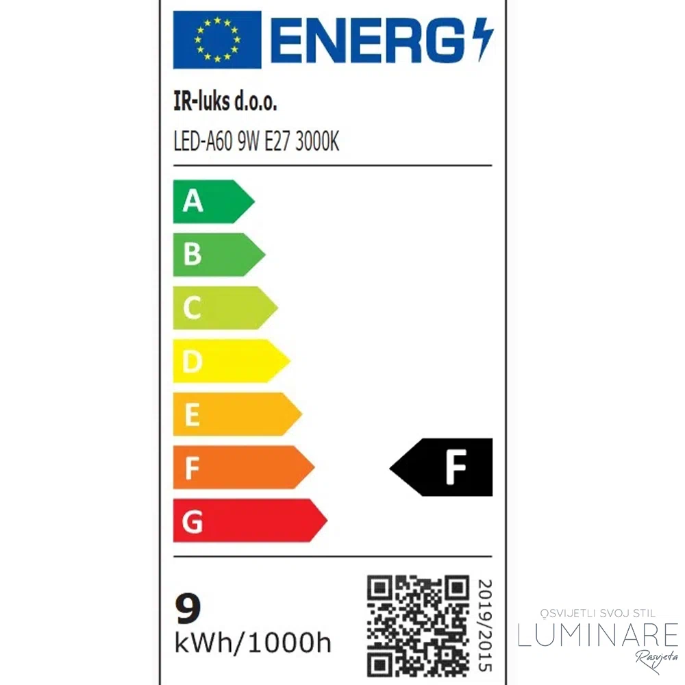 LED ŽARULJA E27 9W A60 - Slika 2