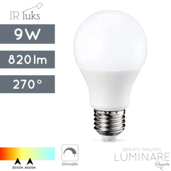 led dimabilna zarulja e27 9w a60-3000k-4000k-ir-luks-3856005476008-3856005464029