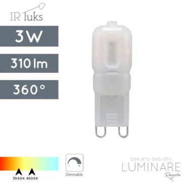 led dimabilna zarulja g9 3w-3000k-4000k-ir-luks-3856005465637-3856005470679