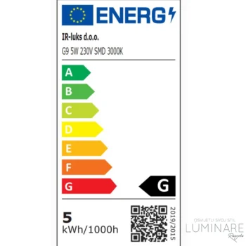 Alternative view of LED DIMABILNA ŽARULJA G9 5W