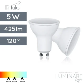 led zarulja gu10 5w 120 stupnjeva kut-3000k-4000k-ir-luks-3856005475261-3856005475278 -3856005475285