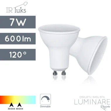 led dimabilna zarulja gu10 7w 120 stupnjeva kut-3000k-4000k-ir-luks-3856005475292-3856005478347