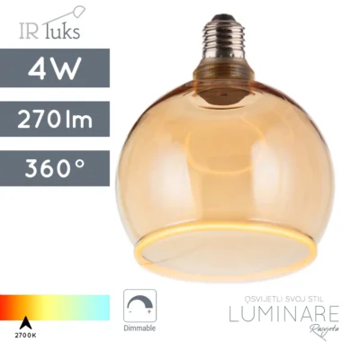 led dimabilna filament zarulja e27 4w g125-2700k-ir-luks-st-g125tra-3856005479672