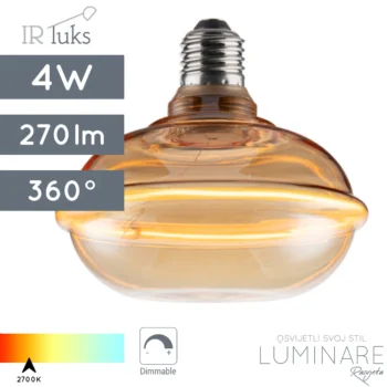 led dimabilna filament zarulja e27 4w g130-2700k-ir-luks-st-g130ufoa-3856005479689