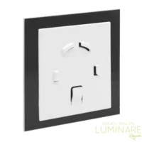 DEKORATIVNI STAKLENI PANEL ZA dRim VENTILATOR CRNI MAT - Slika 5