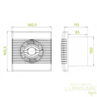 Alternative view of KUPAONSKI VENTILATOR pRemium 100mm TS ODGODA GAŠENJA