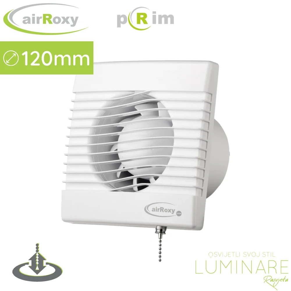 KUPAONSKI VENTILATOR pRim 120mm PS POTEZNI PREKIDAČ