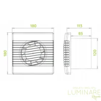 Alternative view of KUPAONSKI VENTILATOR pRim 120mm HS SENZOR VLAGE