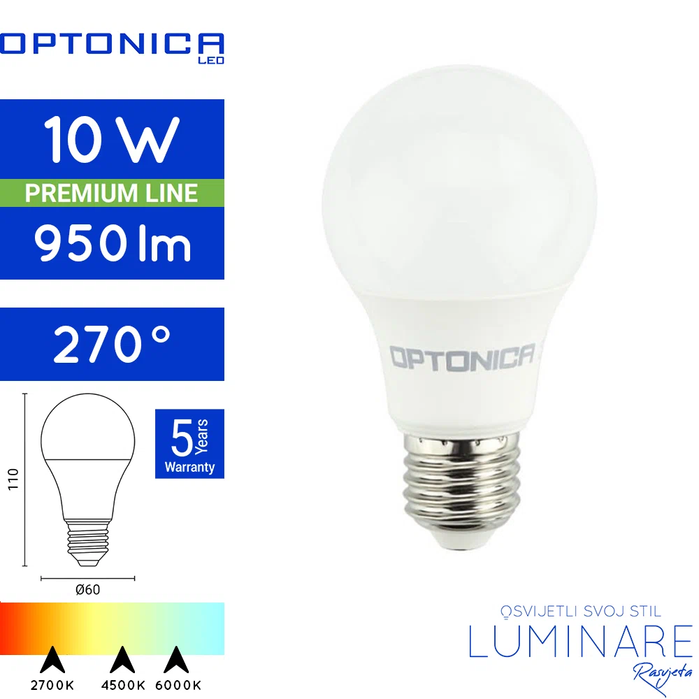 e27 led zarulja 10w-5 godina jamstvo