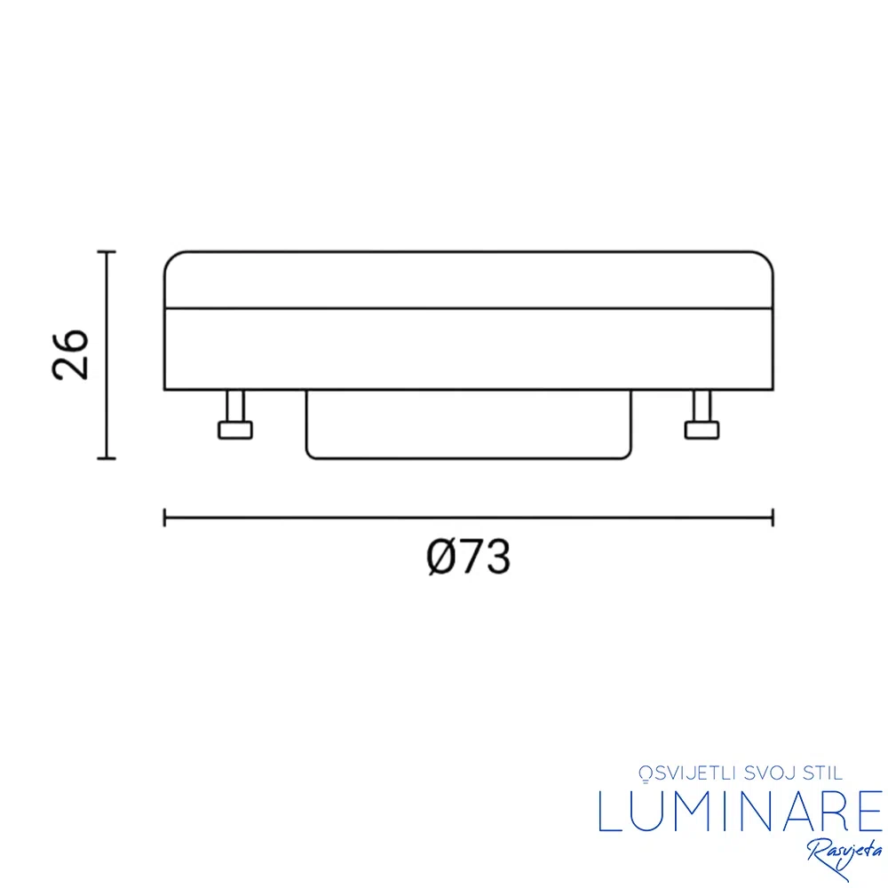 LED ŽARULJA GX53 7W 180° - Slika 2