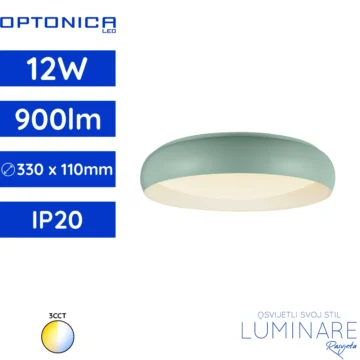 LED plafonjera 12W bijelo cyan Optonica stropna svjetiljka kompaktan dizajn