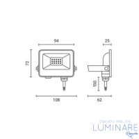 Alternative view of LED REFLEKTOR SMD 10W CRNI IP65