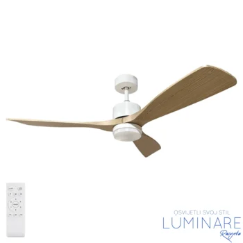Alternative view of STROPNI VENTILATOR sa LED svjetiljkom 18W 3CCT bijeli/drvo tamni hrast + daljinski upravljač