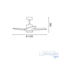 STROPNI VENTILATOR sa LED svjetiljkom 18W 3CCT bijeli/drvo svjetli hrast + daljinski upravljač - Slika 5