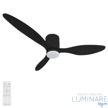 Alternative view of STROPNI VENTILATOR sa LED svjetiljkom 18W 3CCT crni + daljinski upravljač