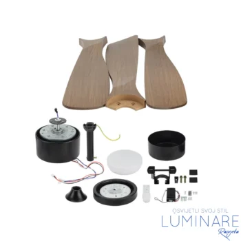 Alternative view of STROPNI VENTILATOR sa LED svjetiljkom 18W 3CCT crni/drvo orah + daljinski upravljač