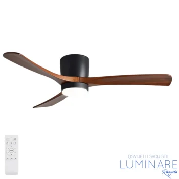 Alternative view of STROPNI VENTILATOR sa LED svjetiljkom 18W 3CCT crni/drvo + daljinski upravljač