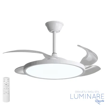 Alternative view of STROPNI VENTILATOR sa LED svjetiljkom 36W 3CCT bijeli tanak + daljinski upravljač