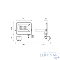 Alternative view of LED REFLEKTOR SMD 30W BIJELI IP65 SENZOR