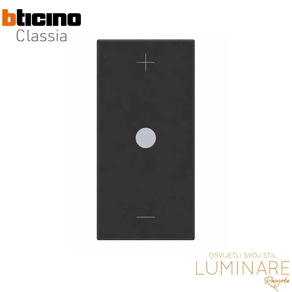 univerzalni regulator 150w bticino classia-potenciometar-1m-crni-led-rg4418-luminare rasvjeta