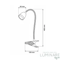 Alternative view of STOLNA LED SVJETILJKA ORO LARUS CLIP BIJELA 3W
