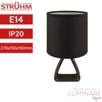 stolna svjetiljka struhm atena a ip20 crna luminare rasvjeta