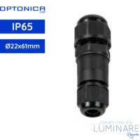 vodotijesna spojna kutija 2 ulaza ip68 crna optonica 22x22x61mm 6641 luminare rasvjeta