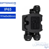 vodotijesna spojna kutija 3 ulaza ip68 crna optonica 117x65x30mm 6644 luminare rasvjeta