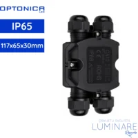 vodotijesna spojna kutija 4 ulaza ip68 crna optonica 117x65x30mm 6645 luminare rasvjeta