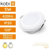 LED downlighter KOBI Halo 5w 425lm ip20 okrugli 3000k-4000k bijeli 002128-002129 luminare-rasvjeta