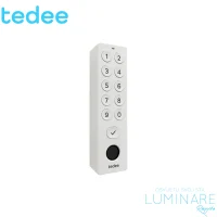 PIN tipkovnica za pametnu bravu Tedee Keypad PRO PIN tipkovnica biometrijska bijela luminare rasvjeta