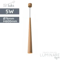 visilica irluks FY-PEA386-7-CBN 5W 3000K smeda D76xH600 luminare rasvjeta