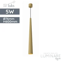 visilica irluks FY-PEA386-7-OGN 5W 3000K maslinasto zelena D76xH600 luminare rasvjeta