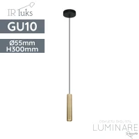 visilica irluks P-TUBO 30cm S-BRASS GU10 brass mjed luminare rasvjeta