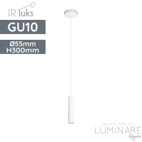 visilica irluks P-TUBO 30cm SWH GU10 mat bijela luminare rasvjeta